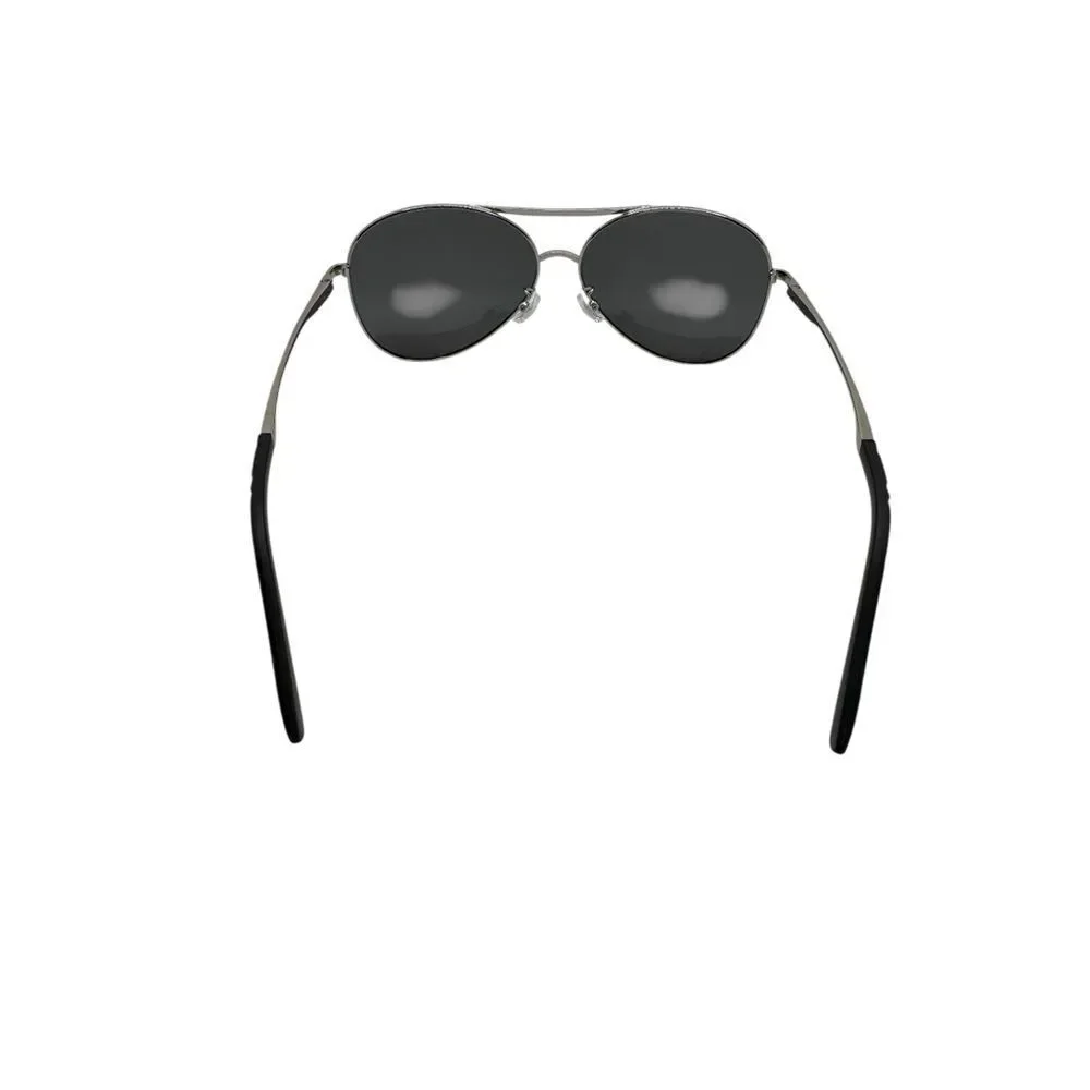 Silver Aviator Sunglasses with Mirrored Lenses